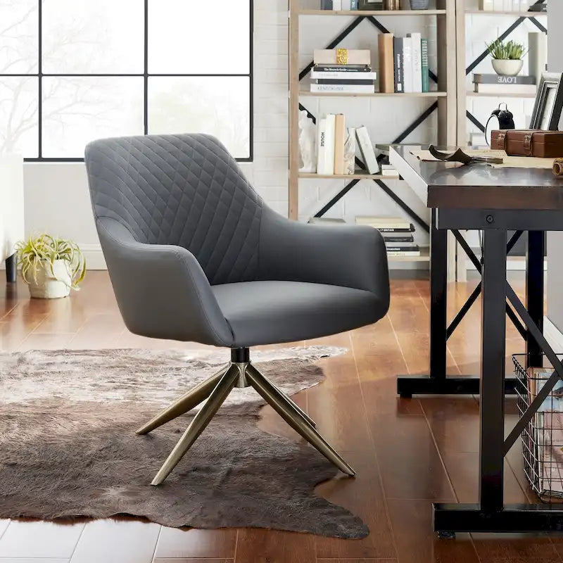 Fauteuil pivotant Art Leon en similicuir