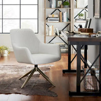 Fauteuil pivotant Art Leon en similicuir