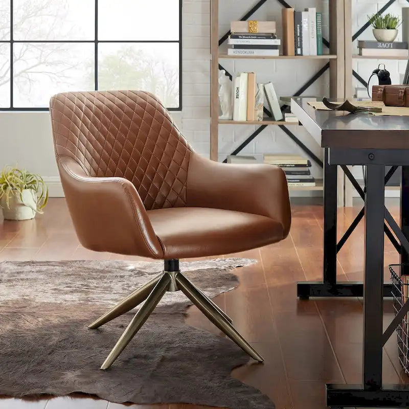 Fauteuil pivotant Art Leon en similicuir