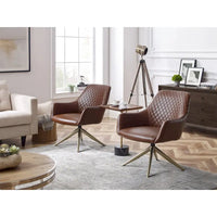 Fauteuil pivotant Art Leon en similicuir