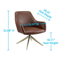 Fauteuil pivotant Art Leon en similicuir