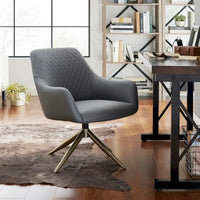 Fauteuil pivotant Art Leon en similicuir
