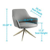 Fauteuil pivotant Art Leon en similicuir