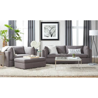 Ensemble de canapé 3 places et fauteuil câlin en tissu Enda Pillow Back de Roundhill Furniture