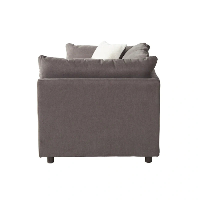 Ensemble de canapé 3 places et fauteuil câlin en tissu Enda Pillow Back de Roundhill Furniture