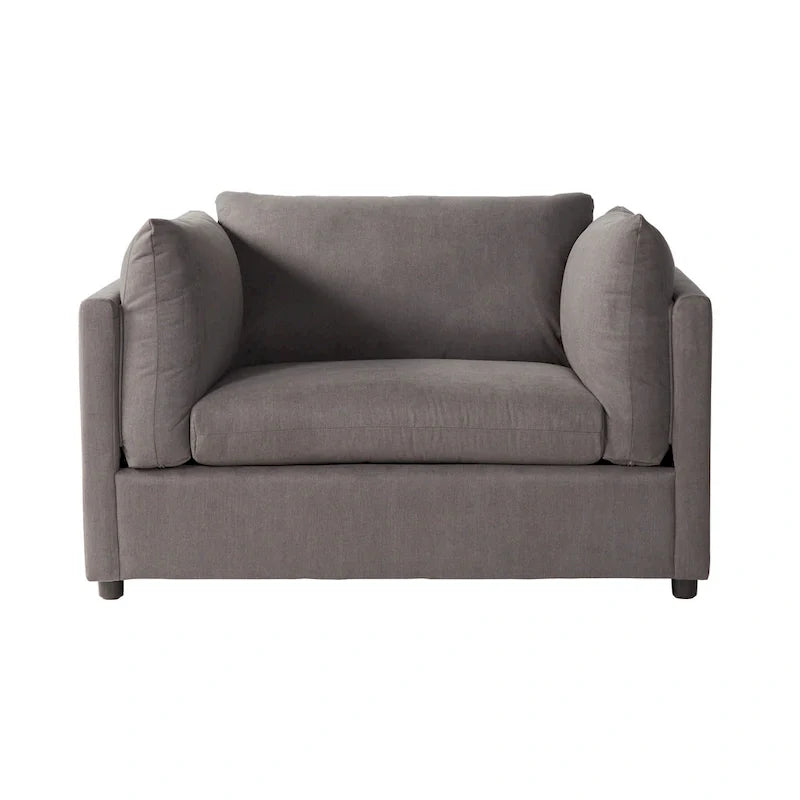 Ensemble de canapé 3 places et fauteuil câlin en tissu Enda Pillow Back de Roundhill Furniture