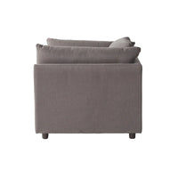 Ensemble de canapé 3 places et fauteuil câlin en tissu Enda Pillow Back de Roundhill Furniture