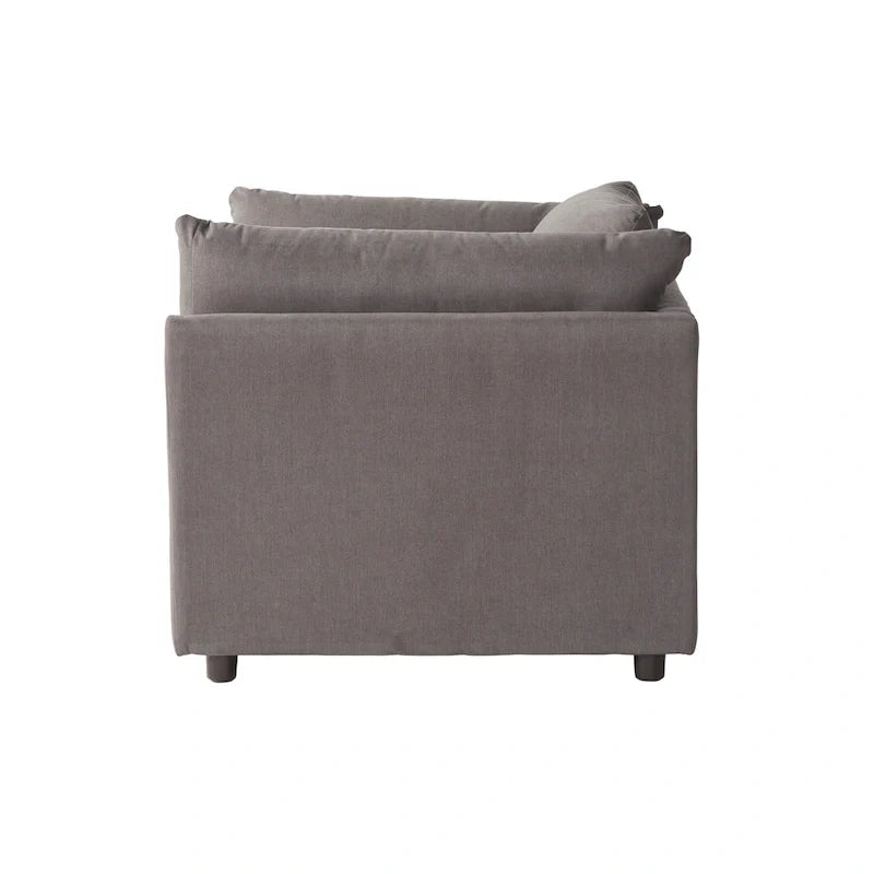 Ensemble de canapé 3 places et fauteuil câlin en tissu Enda Pillow Back de Roundhill Furniture