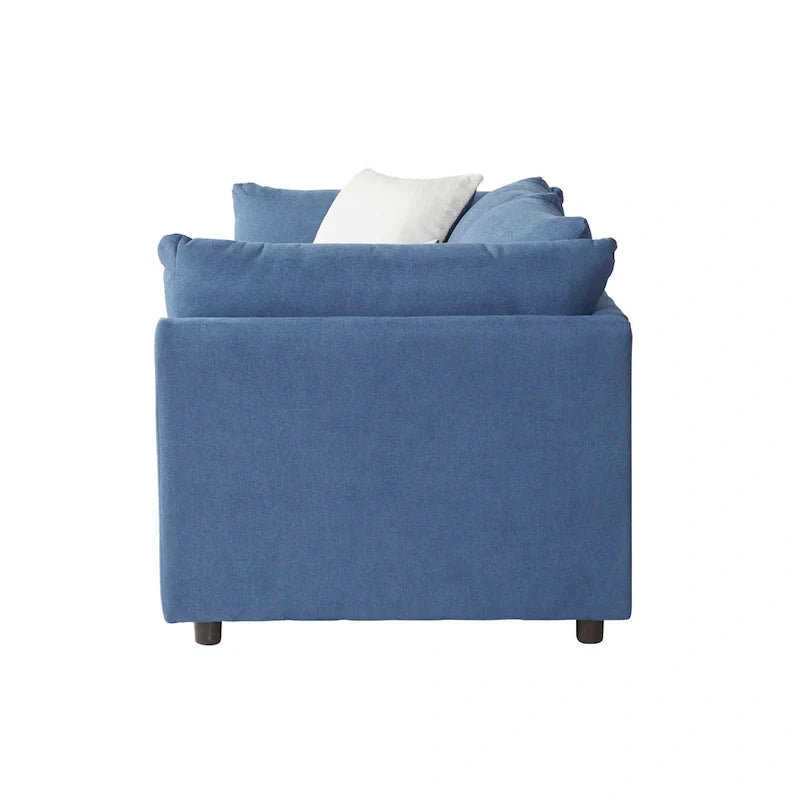 Ensemble de canapé 3 places et fauteuil câlin en tissu Enda Pillow Back de Roundhill Furniture