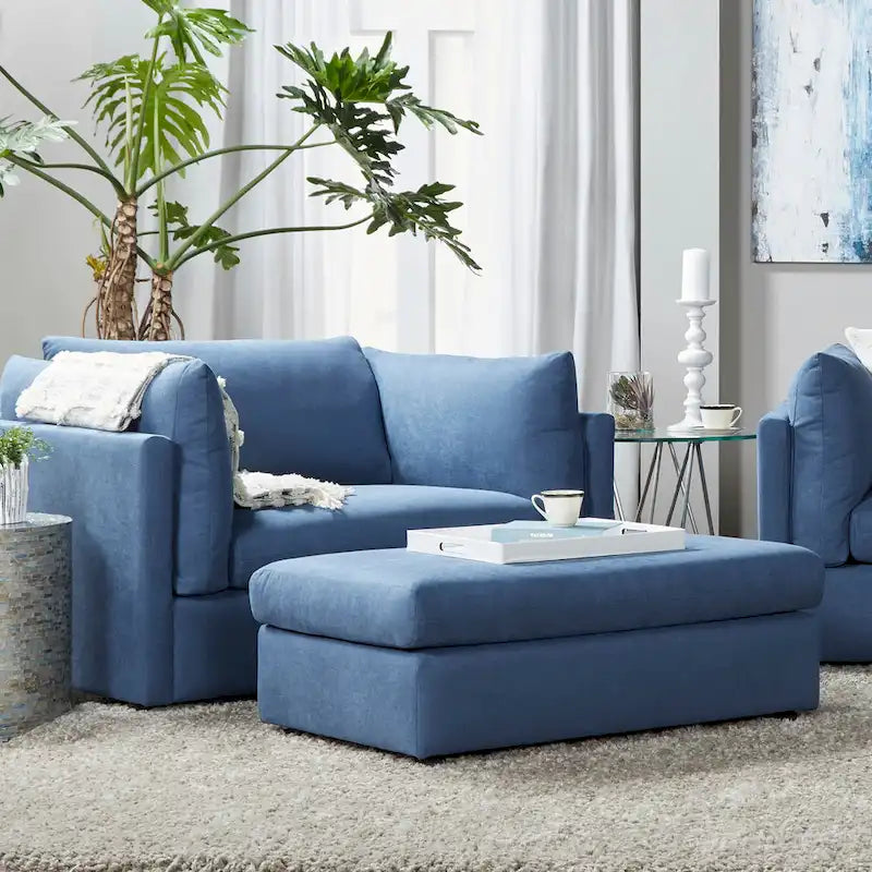 Ensemble de canapé 3 places et fauteuil câlin en tissu Enda Pillow Back de Roundhill Furniture
