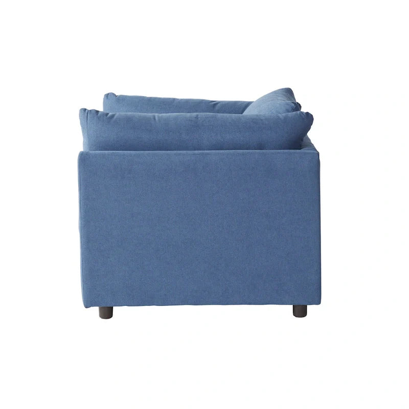 Ensemble de canapé 3 places et fauteuil câlin en tissu Enda Pillow Back de Roundhill Furniture