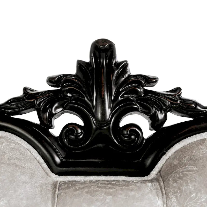 Fauteuil traditionnel Clarissa de Furniture of America avec dossier capitonné et coussin décoratif