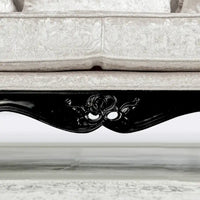 Fauteuil traditionnel Clarissa de Furniture of America avec dossier capitonné et coussin décoratif