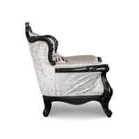 Fauteuil traditionnel Clarissa de Furniture of America avec dossier capitonné et coussin décoratif