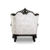 Fauteuil traditionnel Clarissa de Furniture of America avec dossier capitonné et coussin décoratif