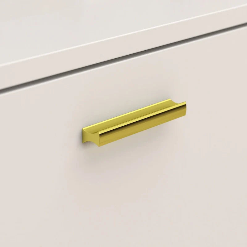 Meuble buffet avec 3 tiroirs et 2 portes, expresso/blanc