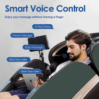 Ukuowu PS6500 Fauteuil de massage 4D avec AI Care, commande vocale, charge sans fil et très longue piste SL