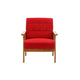 Chaise d'appoint en bois massif de style Mid-Century Modern, pour salon, chambre à coucher ou studio