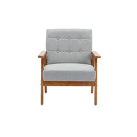 Chaise d'appoint en bois massif de style Mid-Century Modern, pour salon, chambre à coucher ou studio