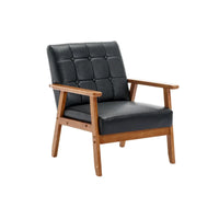 Chaise d'appoint en bois massif de style Mid-Century Modern, pour salon, chambre à coucher ou studio