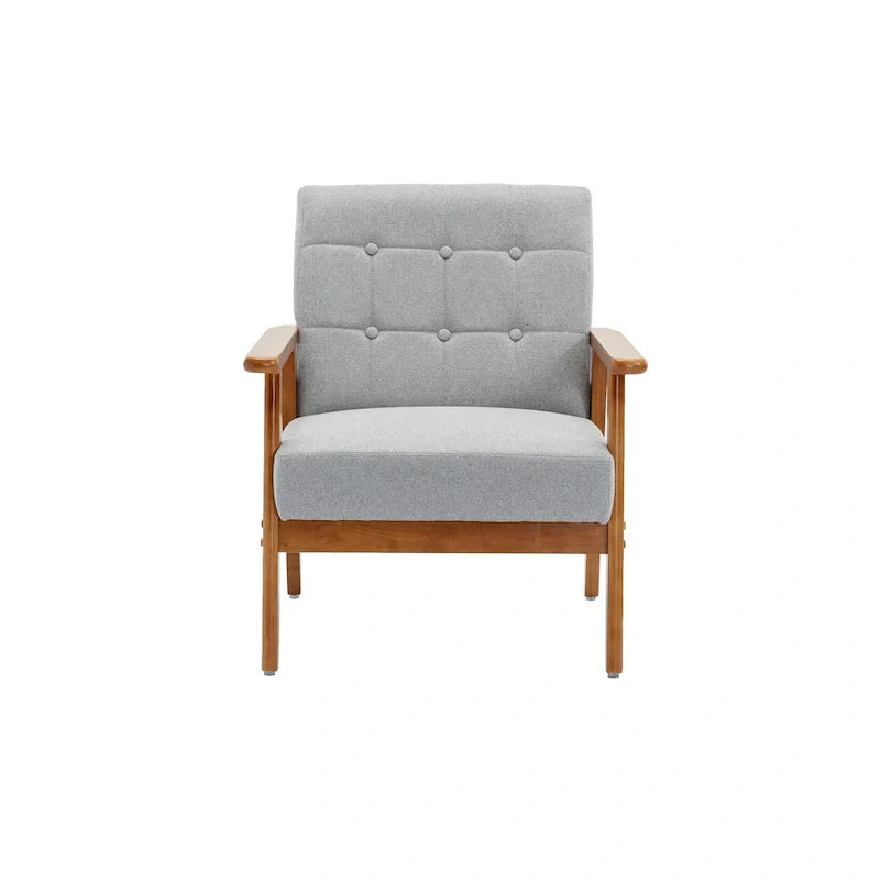 Chaise d'appoint en bois massif de style Mid-Century Modern, pour salon, chambre à coucher ou studio