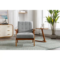 Chaise d'appoint en bois massif de style Mid-Century Modern, pour salon, chambre à coucher ou studio