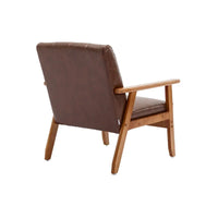 Chaise d'appoint en bois massif de style Mid-Century Modern, pour salon, chambre à coucher ou studio