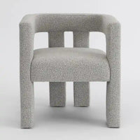 Fauteuil capitonné large en bouclé KINWELL 24 (lot de 2)