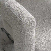 Fauteuil capitonné large en bouclé KINWELL 24 (lot de 2)