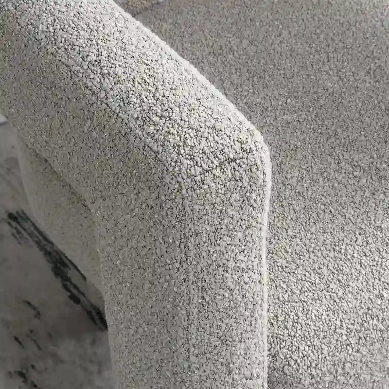 Fauteuil capitonné large en bouclé KINWELL 24 (lot de 2)