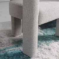 Fauteuil capitonné large en bouclé KINWELL 24 (lot de 2)