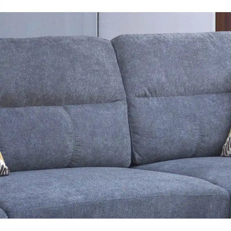 Canapé Sectionnel en Tissu Diego 103.5 pouces avec Méridienne Droite, Pouf de Rangement et 2 Coussins Décoratifs