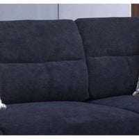 Canapé Sectionnel en Tissu Diego 103.5 pouces avec Méridienne Droite, Pouf de Rangement et 2 Coussins Décoratifs