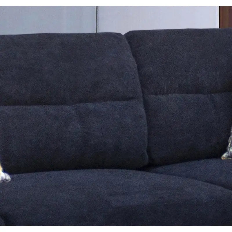 Canapé Sectionnel en Tissu Diego 103.5 pouces avec Méridienne Droite, Pouf de Rangement et 2 Coussins Décoratifs