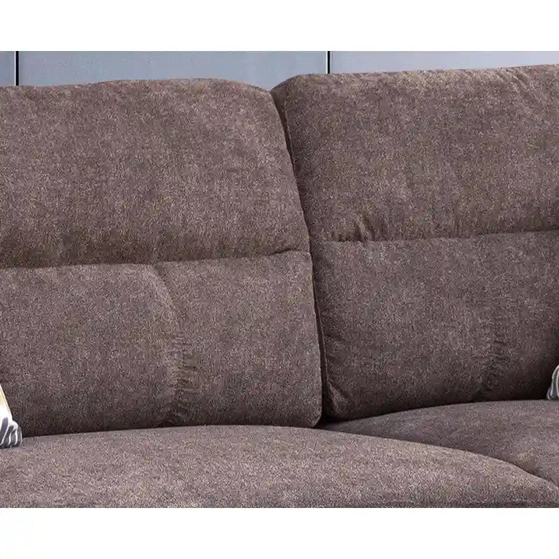 Canapé Sectionnel en Tissu Diego 103.5 pouces avec Méridienne Droite, Pouf de Rangement et 2 Coussins Décoratifs