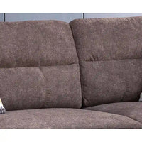 Canapé Sectionnel en Tissu Diego 103.5 pouces avec Méridienne Droite, Pouf de Rangement et 2 Coussins Décoratifs