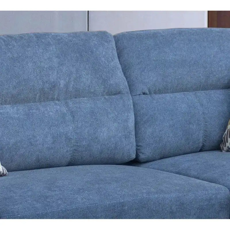 Canapé Sectionnel en Tissu Diego 103.5 pouces avec Méridienne Droite, Pouf de Rangement et 2 Coussins Décoratifs