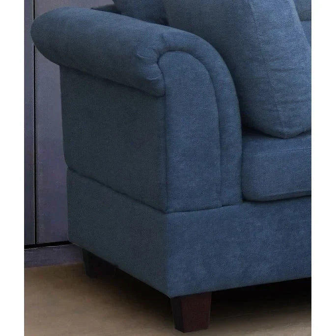 Canapé Sectionnel en Tissu Diego 103.5 pouces avec Méridienne Droite, Pouf de Rangement et 2 Coussins Décoratifs