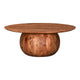 Table basse ronde moderne en bois d'acacia massif Aurelle Home