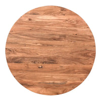 Table basse ronde moderne en bois d'acacia massif Aurelle Home