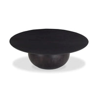 Table basse ronde moderne en bois d'acacia massif Aurelle Home