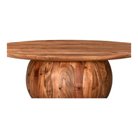 Table basse ronde moderne en bois d'acacia massif Aurelle Home