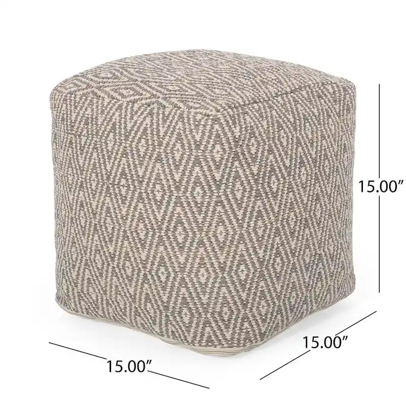 Poufs en coton faits à la main Boven par Christopher Knight Home