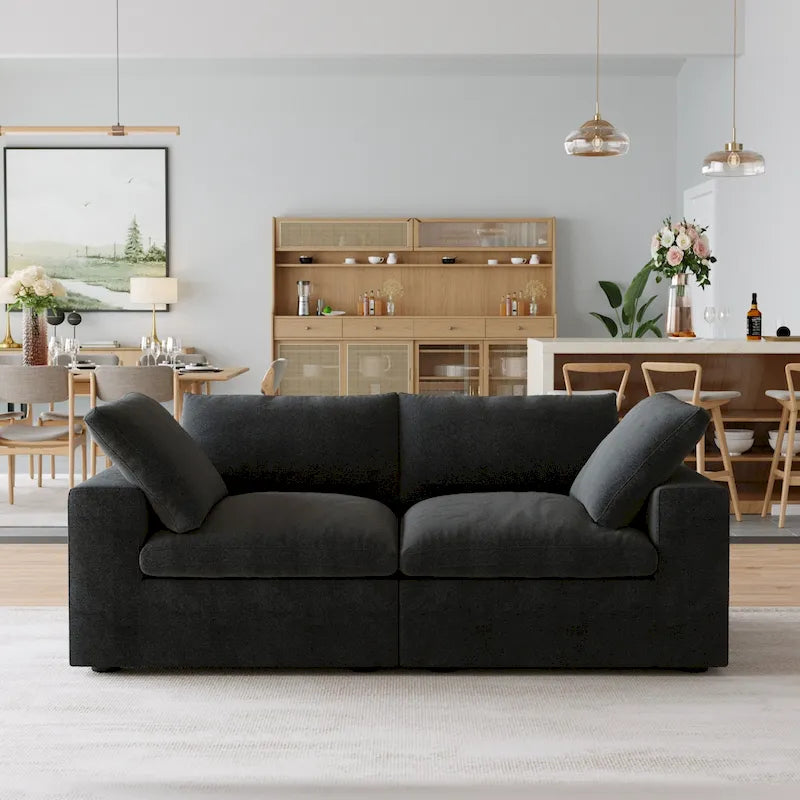 Canapé sectionnel modulable convertible moderne pour salon