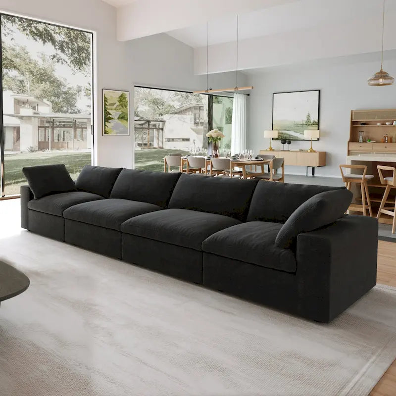 Canapé sectionnel modulable convertible moderne pour salon
