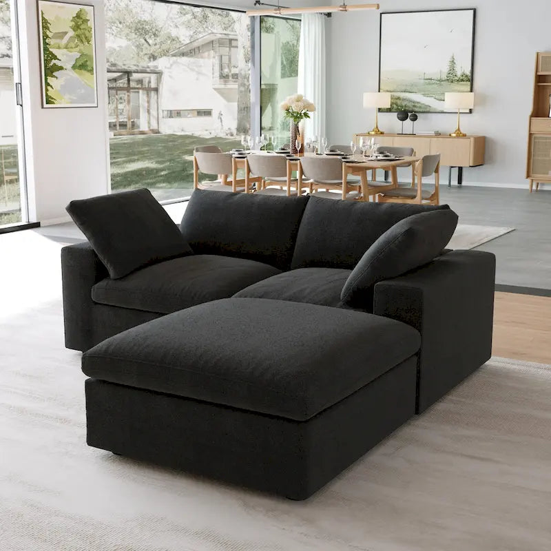 Canapé sectionnel modulable convertible moderne pour salon