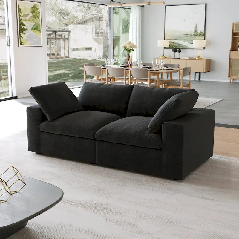 Canapé sectionnel modulable convertible moderne pour salon