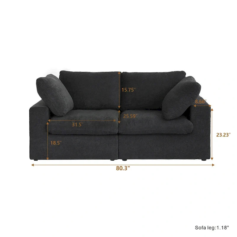 Canapé sectionnel modulable convertible moderne pour salon