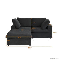 Canapé sectionnel modulable convertible moderne pour salon