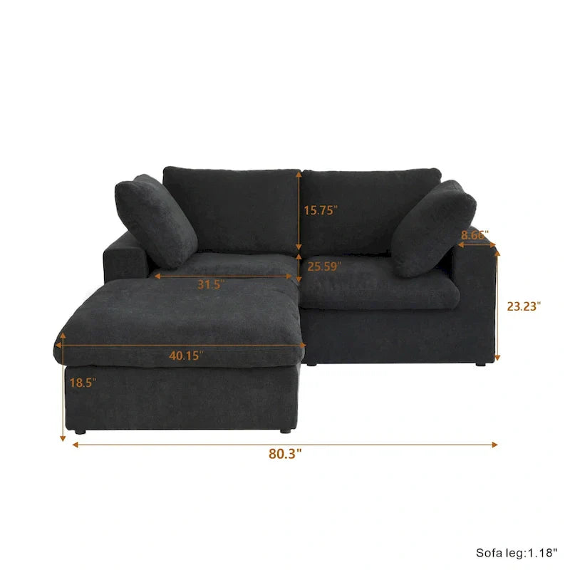 Canapé sectionnel modulable convertible moderne pour salon